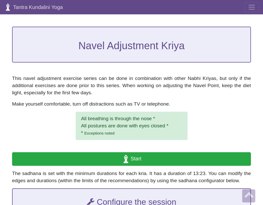 Navel Adjustment Kriya Kundalini Yoga